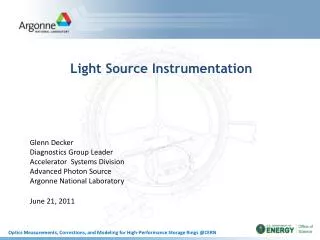 Light Source Instrumentation