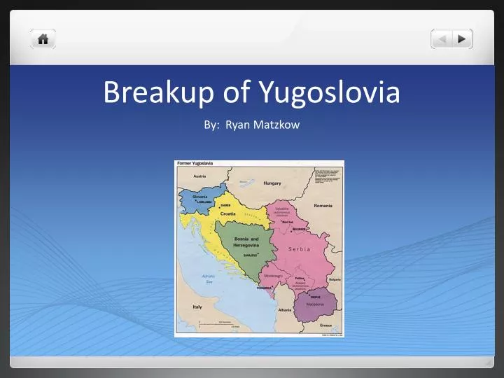 breakup of yugoslovia