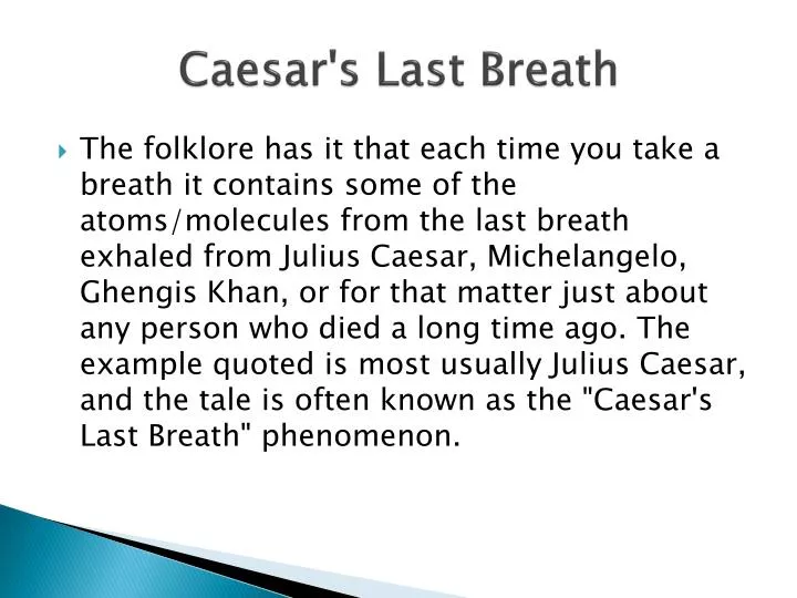 caesar s last breath