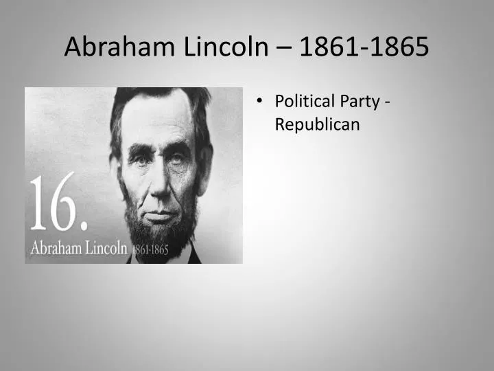 abraham lincoln 1861 1865