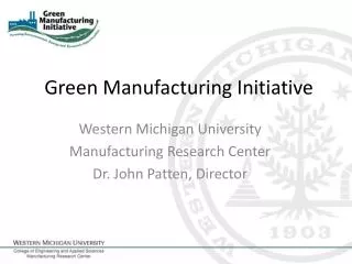 Green Manufacturing Initiative