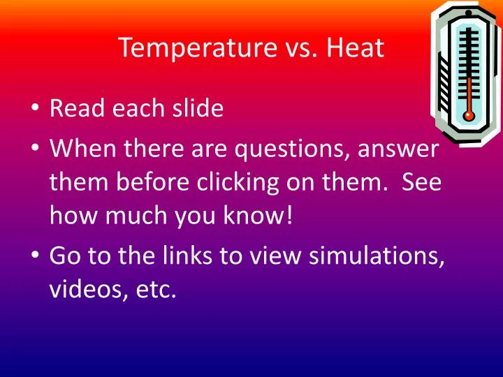 temperature vs heat