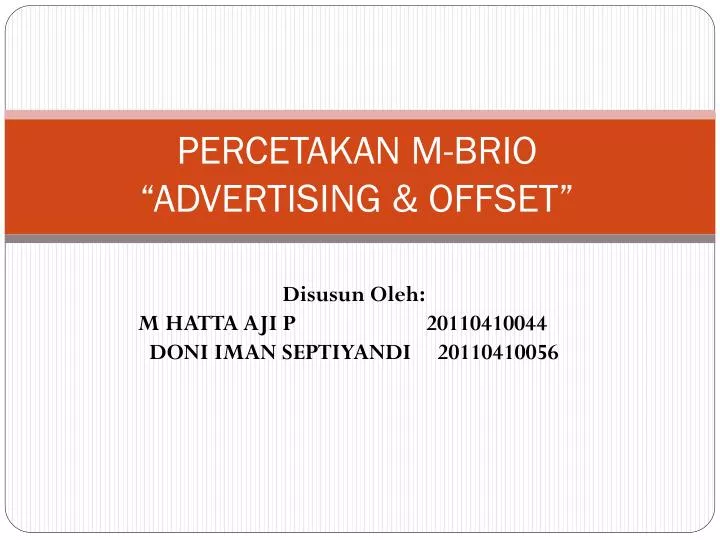 percetakan m brio advertising offset