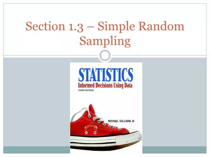 section 1 3 simple random sampling