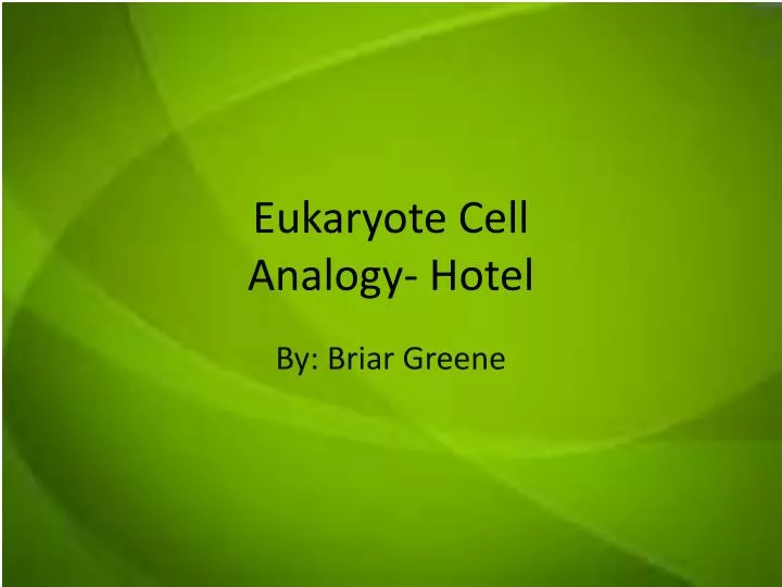 eukaryote cell analogy hotel