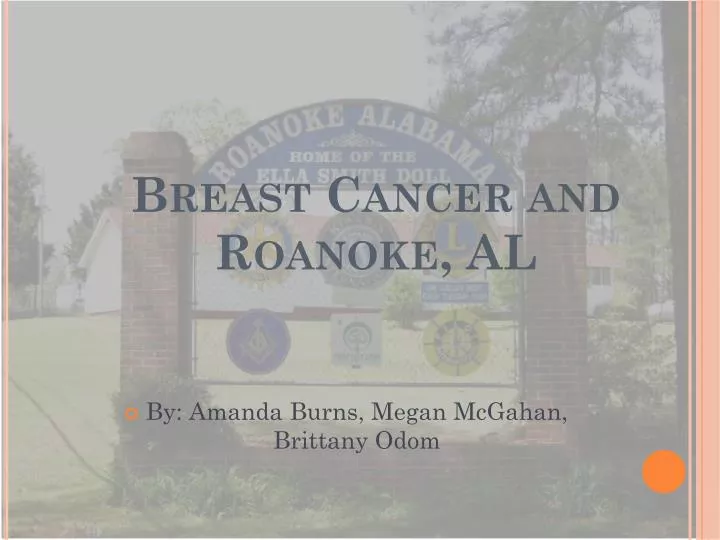 breast cancer and roanoke al