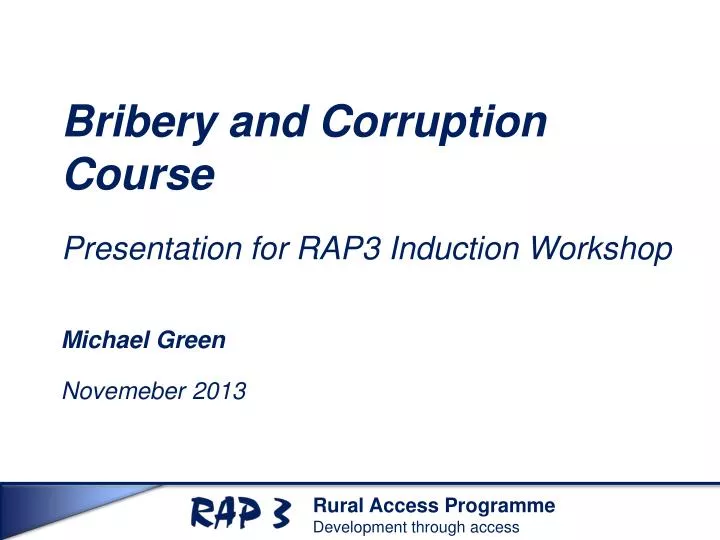 bribery and corruption course
