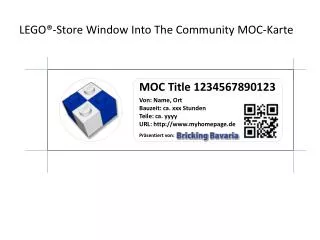 LEGO®-Store Window Into The Community MOC-Karte