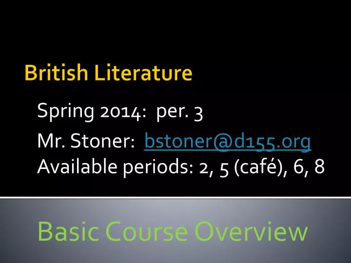 basic course overview