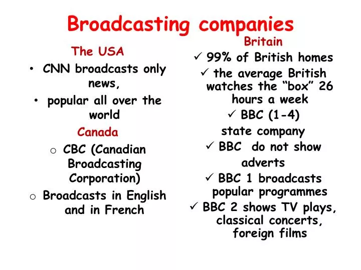 broadcasting companies