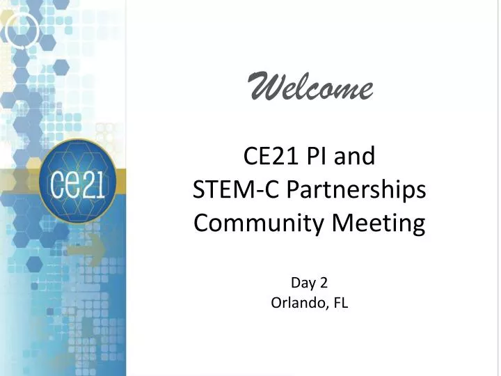 ce21 pi and stem c partnerships community meeting day 2 orlando fl