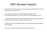 NSF’s Broader Impacts - slide 1