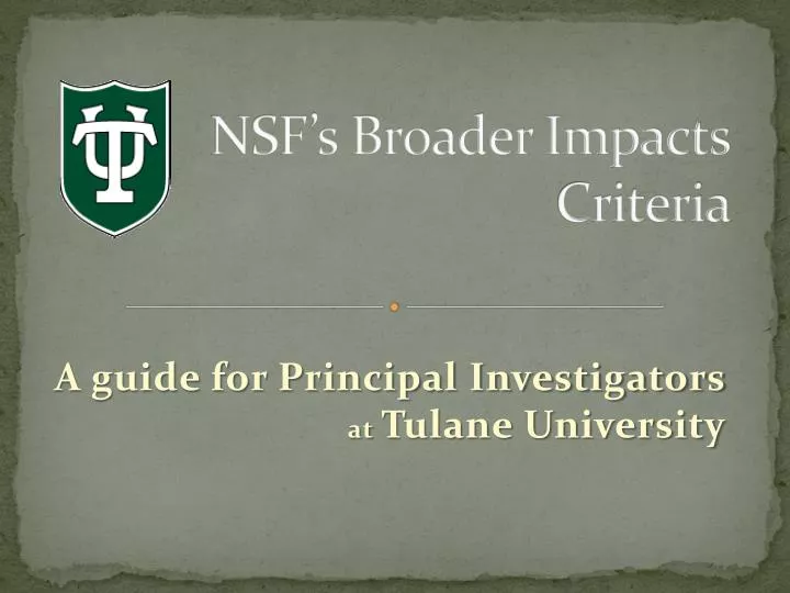 nsf s broader impacts criteria