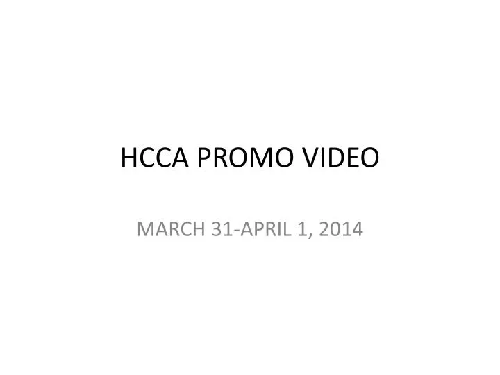 hcca promo video