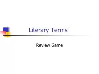 Literary Terms