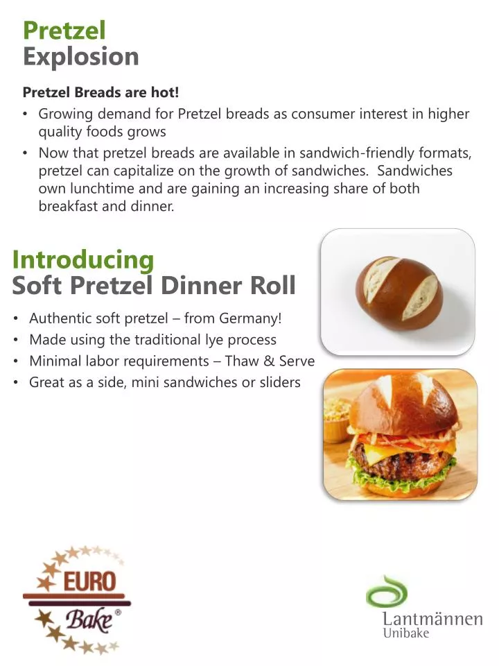 introducing soft pretzel dinner roll