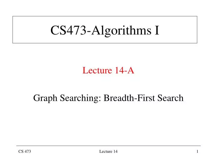 cs473 algorithms i