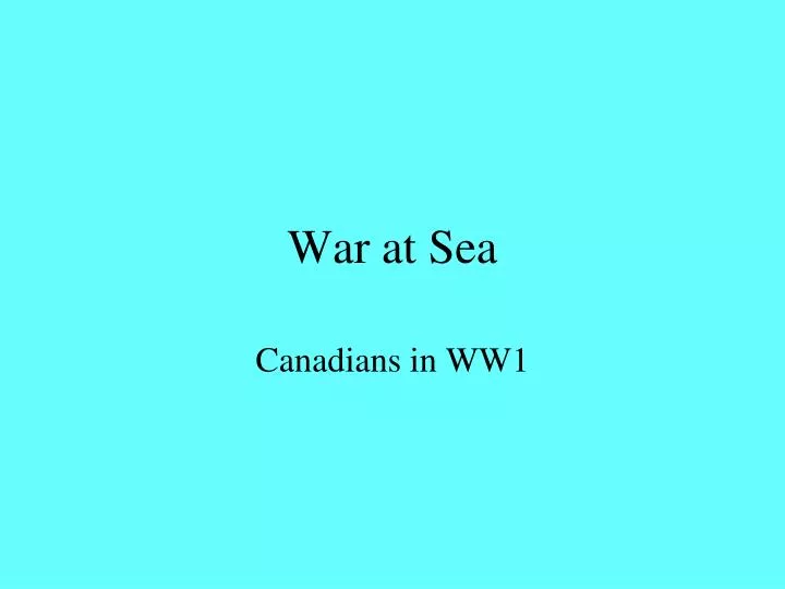 war at sea