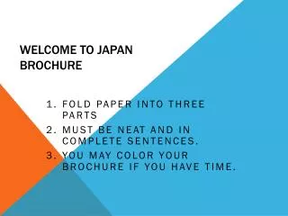 Welcome to Japan Brochure