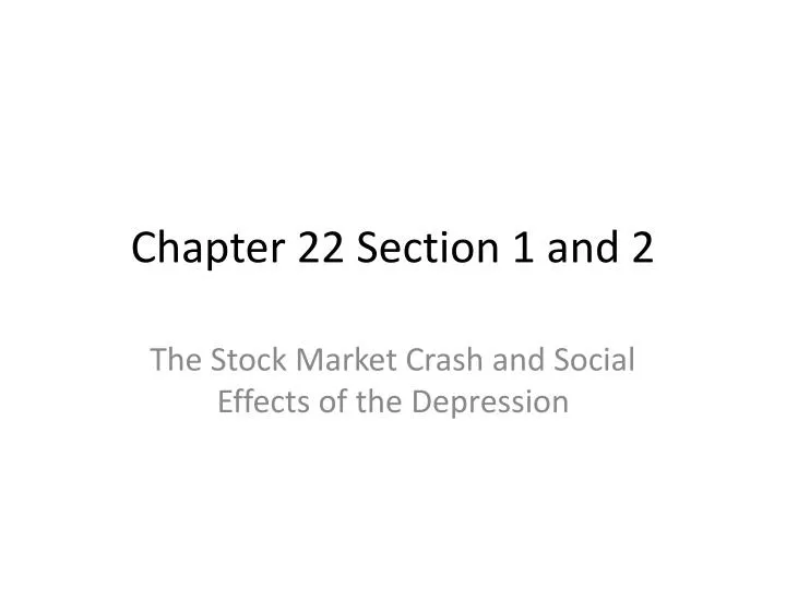 chapter 22 section 1 and 2