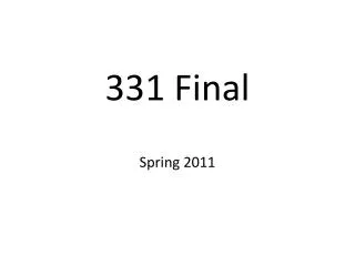 331 Final