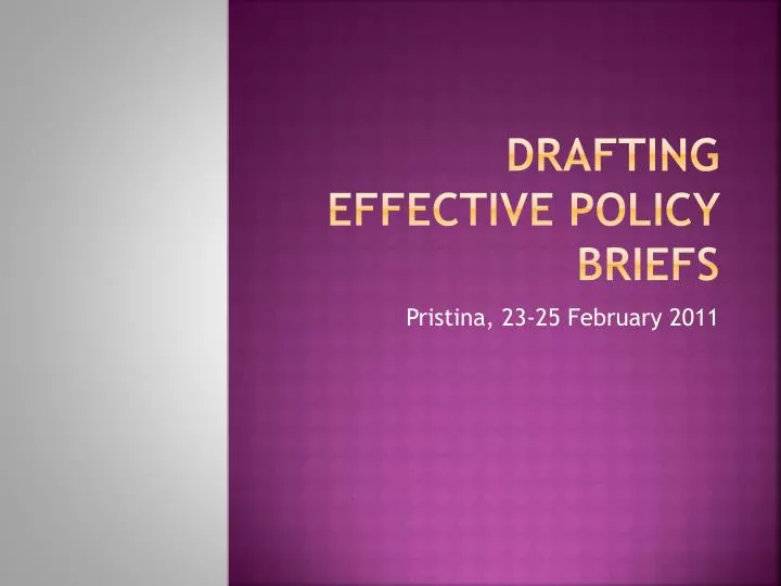 drafting effective policy briefs