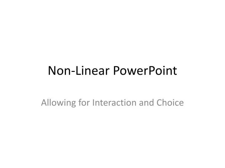 non linear powerpoint