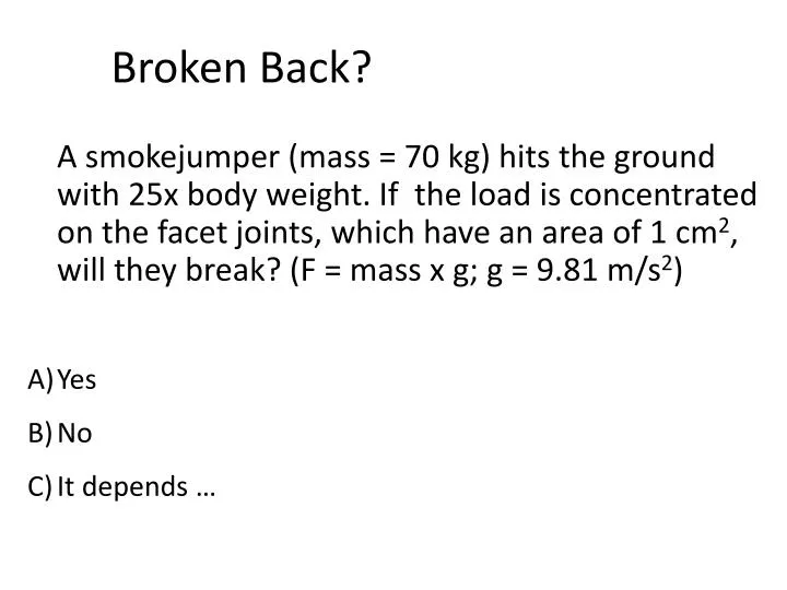 broken back
