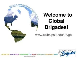 Welcome to Global Brigades!