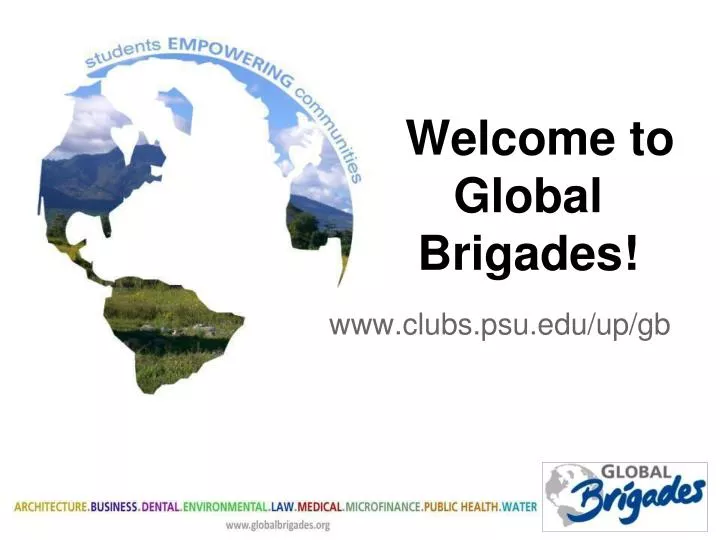 welcome to global brigades