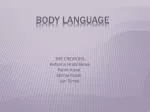 BODY LANGUAGE - slide 1