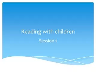 Reading with children