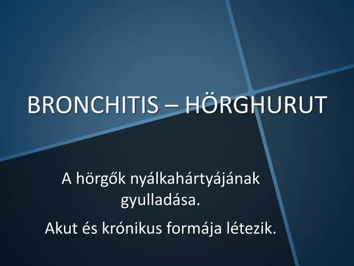 bronchitis h rghurut