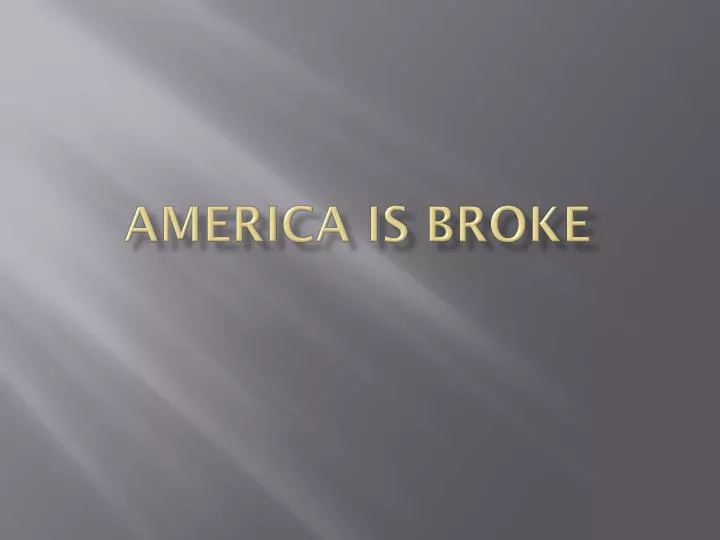 america is broke