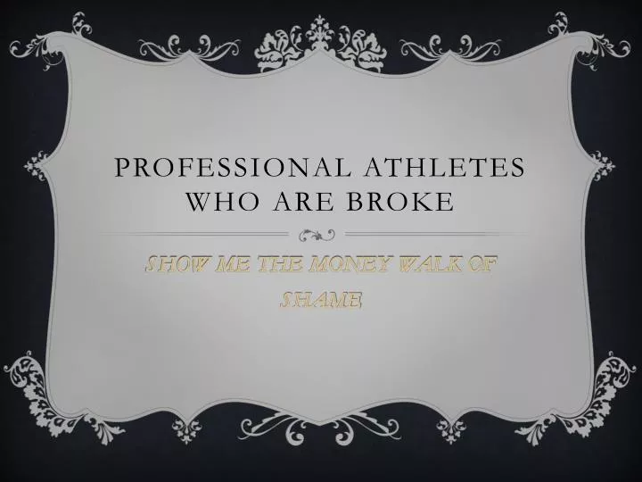 professional athletes who are broke