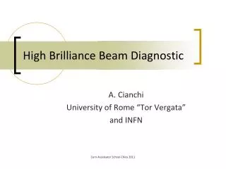 High Brilliance Beam Diagnostic