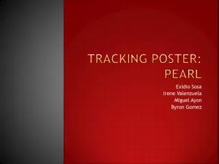 Tracking Poster: Pearl
