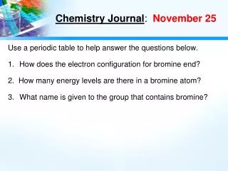 Chemistry Journal : November 25