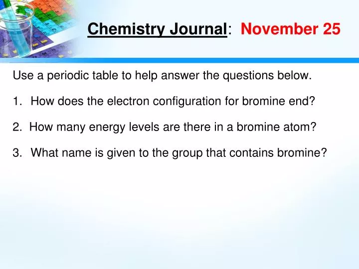 chemistry journal november 25