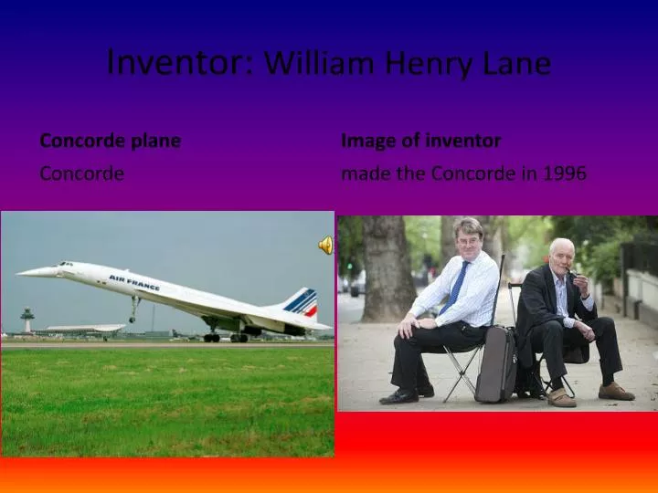 inventor william henry lane