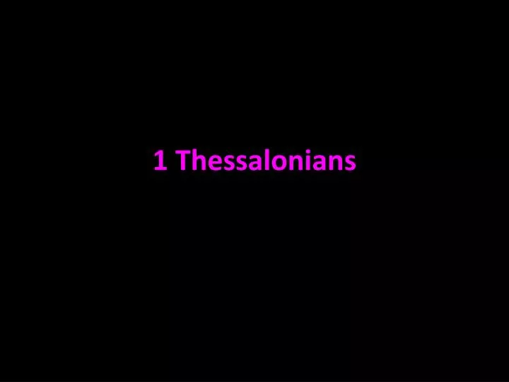 1 thessalonians