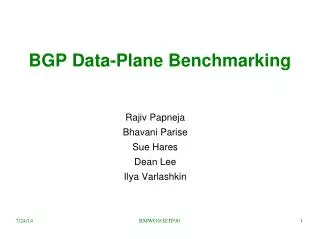 BGP Data-Plane Benchmarking