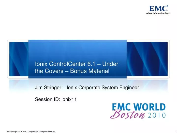 ionix controlcenter 6 1 under the covers bonus material