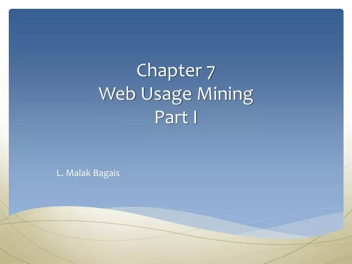 chapter 7 web usage mining part i