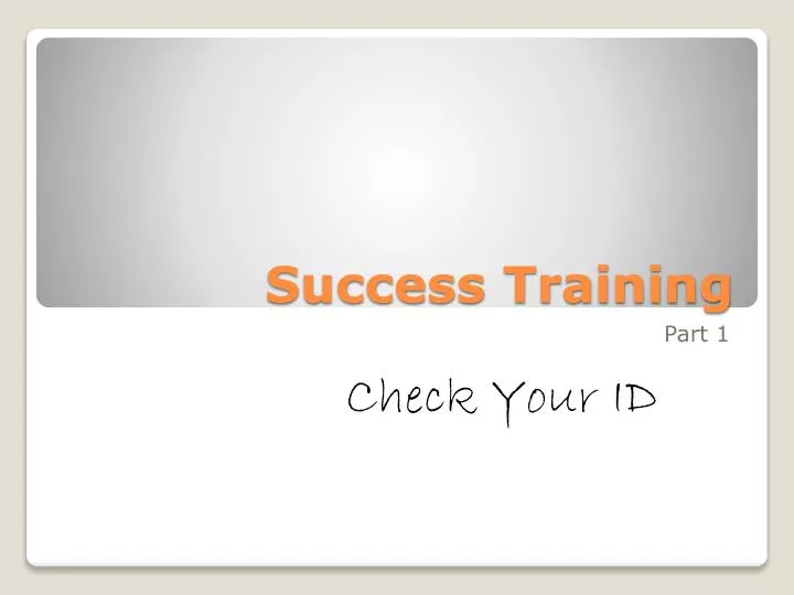 success training