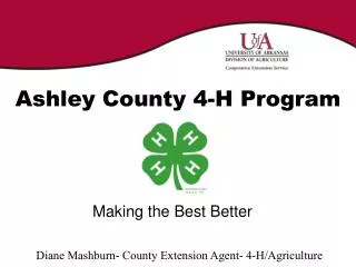 Ashley County 4-H Program