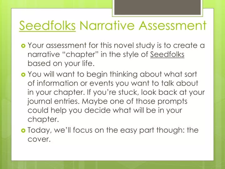 seedfolks narrative assessment