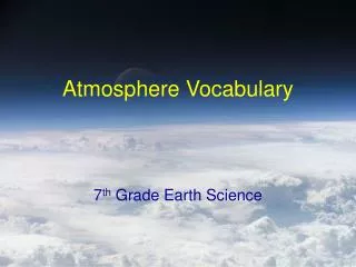 Atmosphere Vocabulary