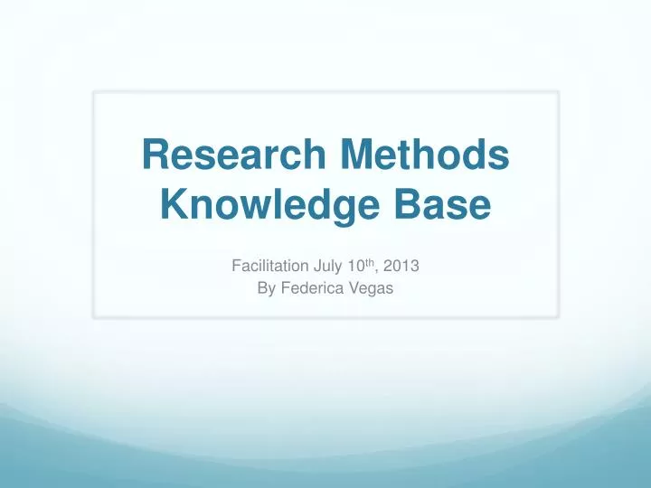 research methods knowledge base