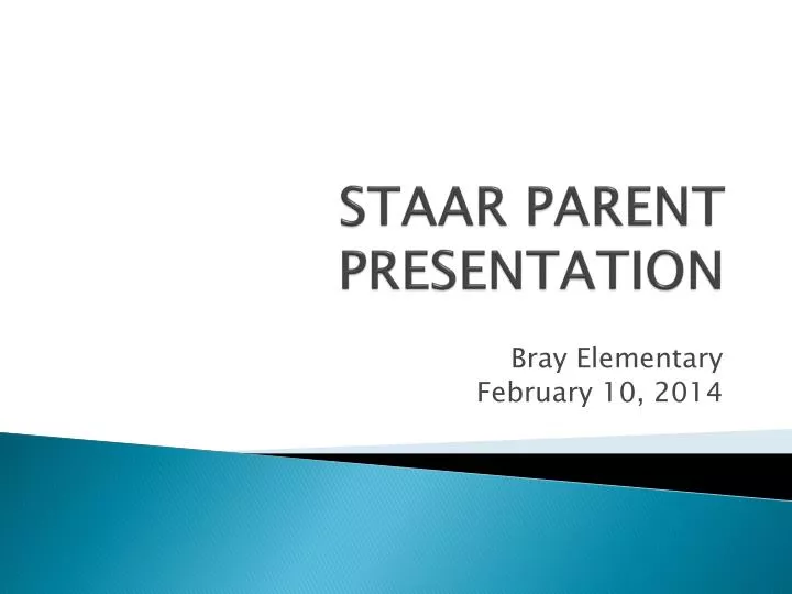 staar parent presentation